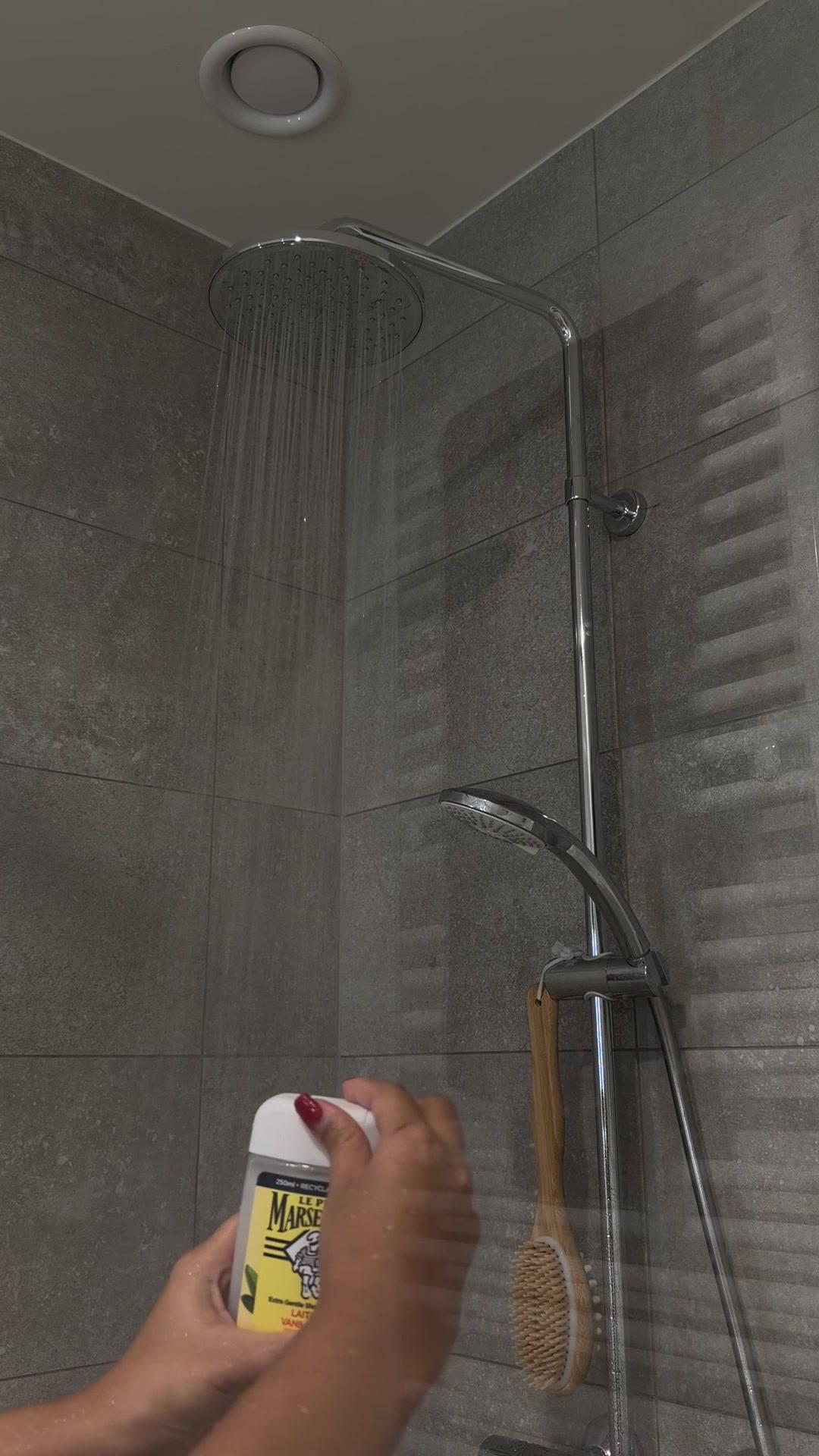 Squeezing Shower Gel into Hand
